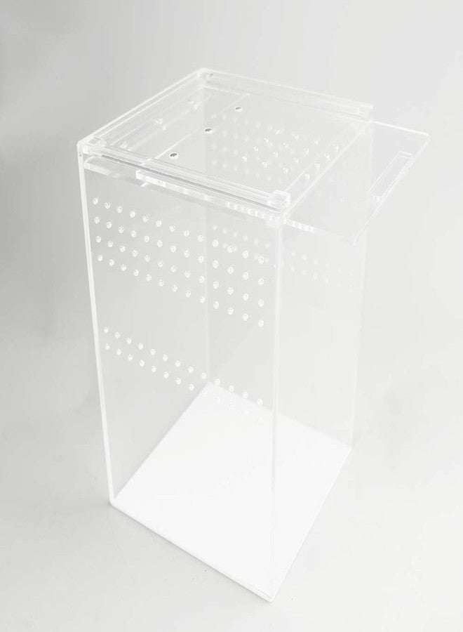 NANEEZOO Magnetic Acrylic Reptile Cage, 6"x6"x9" Tall Enclosure Transparent Reptile Breeding Box Terrarium Tank for Tarantula Scorpion Sling Isopods Invertebrates Insect Mantis - Image 3